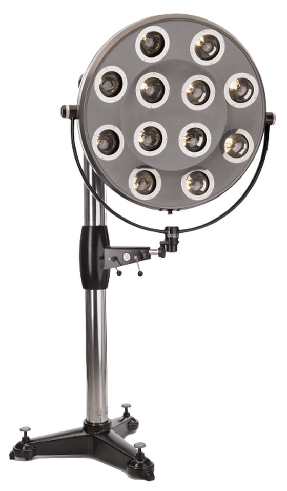 Image 1 of Industrial Re-designs Operating floor lamp on a heavy tripod