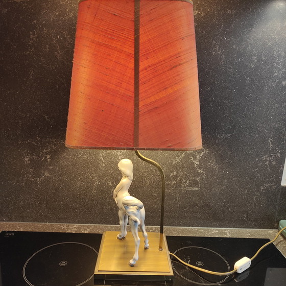 Image 1 of Lladro Porselein CENTAUR GIRL Gloss lamp