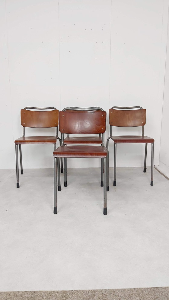 Image 1 of 4 sedie scolastiche vintage Gispen TU Delft