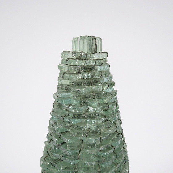 Image 1 of Lampe italienne en verre et métal, 1980