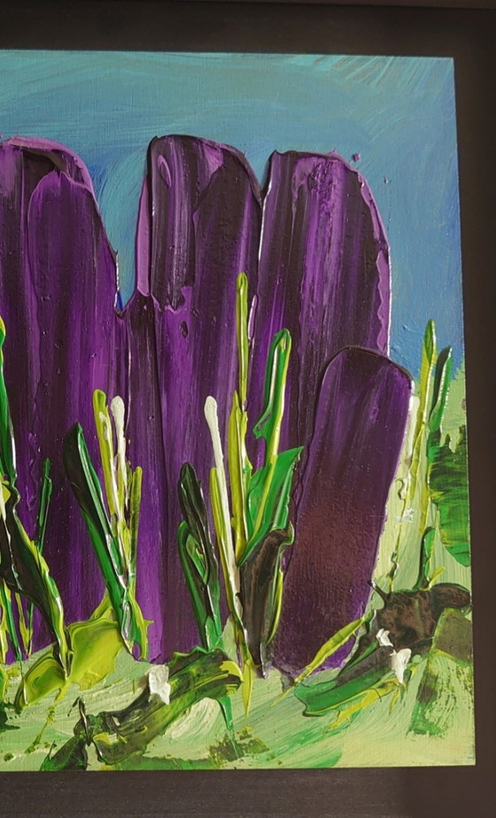 Image 1 of Ad van Hassel - Purple tulips