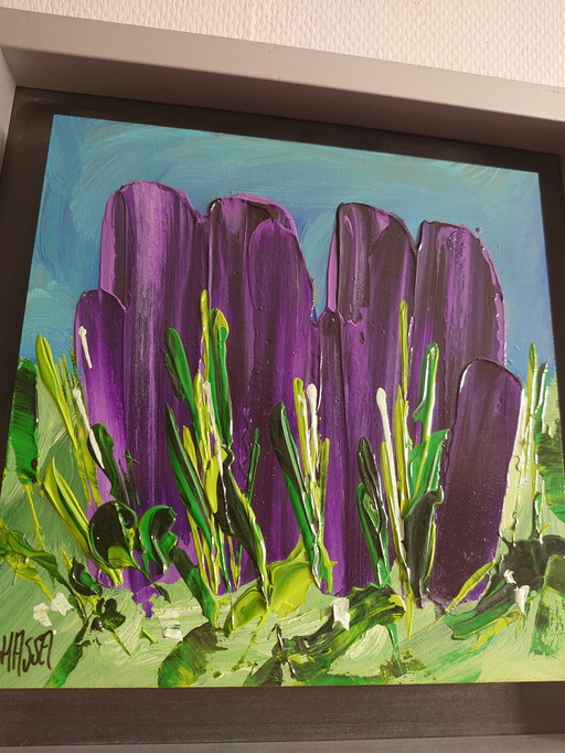 Ad van Hassel - Purple tulips