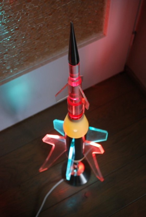 Image 1 of Space age rocket lamp