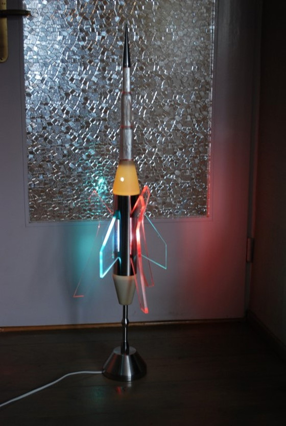 Image 1 of Space age rocket lamp