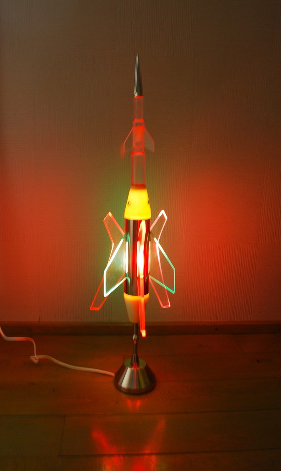 Image 1 of Space age rocket lamp