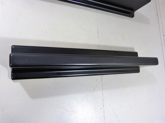 Image 1 of Black fiberglass wall shelves, 1960's