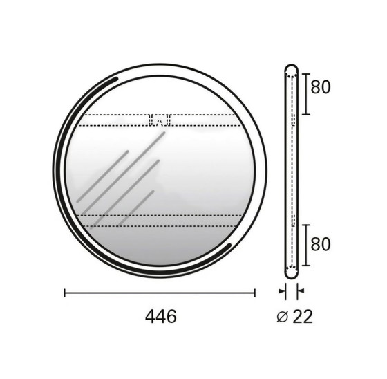 Image 1 of Gispen Round Mirror