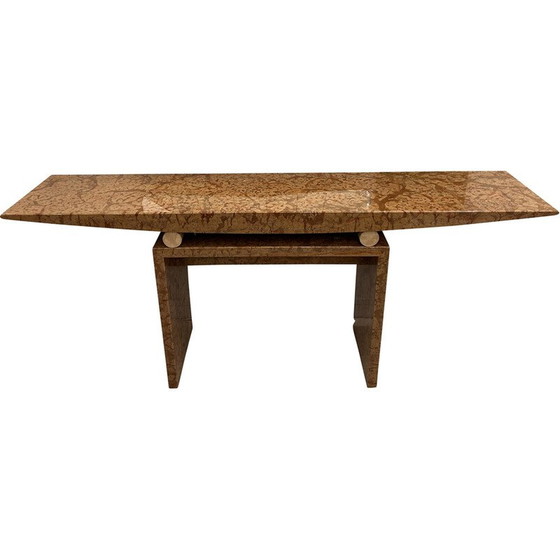 Image 1 of Vintage cherry marble console by Danilo Silvestrin for Up et Up, 1980
