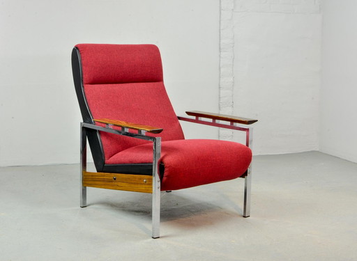 Chaise longue au design hollandais Mid Century