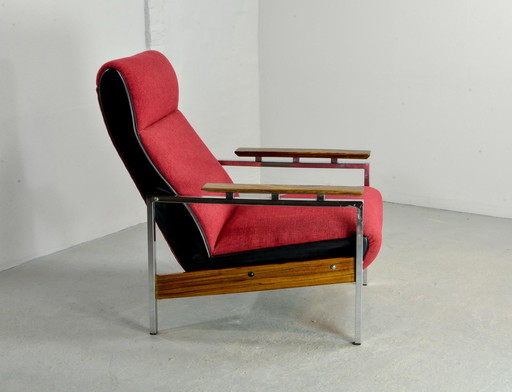 Chaise longue au design hollandais Mid Century