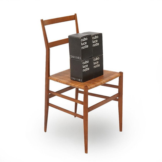 Image 1 of Vintage black “Cubo luce” lamp by Studio Opi for Cini and Nils, 1970s