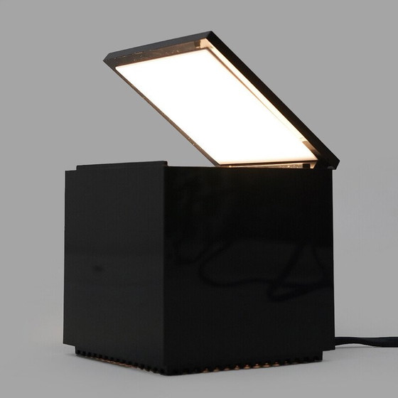 Image 1 of Vintage black “Cubo luce” lamp by Studio Opi for Cini and Nils, 1970s