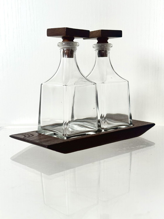 Image 1 of Set à huile de vinaigre en teck, verre, 1960, design danois