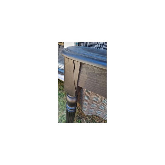 Image 1 of Vintage black wood console