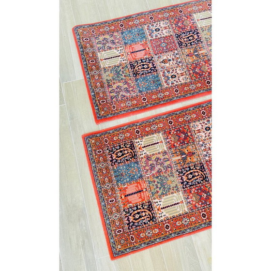 Image 1 of Pair of vintage pure wool rugs, 1990