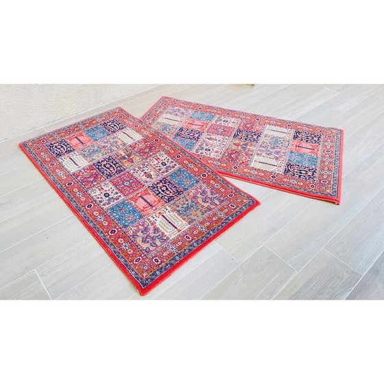 Image 1 of Pair of vintage pure wool rugs, 1990