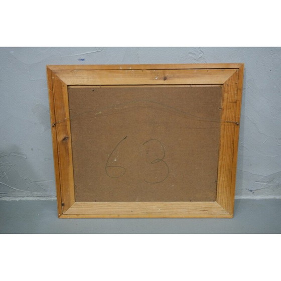 Image 1 of Vintage oil on panel by Nils Marcus, Sweden 1950