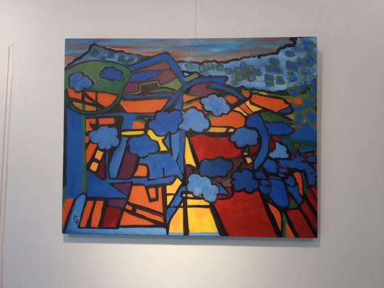 Image 1 of Tineke van Steenbergen - Étrange paysage, peinture acrylique