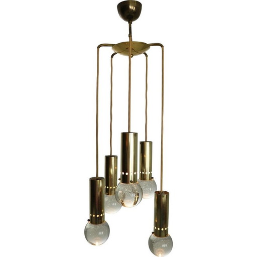 Vintage brass bubble lamp by Gino Sarfatti for Arteluce, Italy 1950