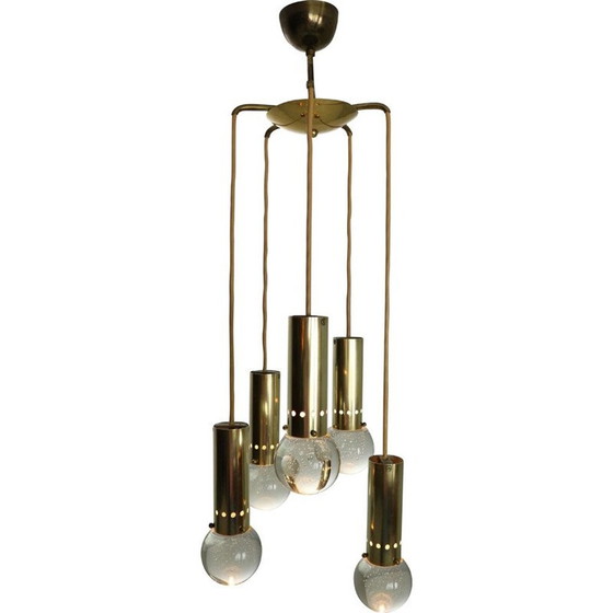 Image 1 of Vintage brass bubble lamp by Gino Sarfatti for Arteluce, Italy 1950