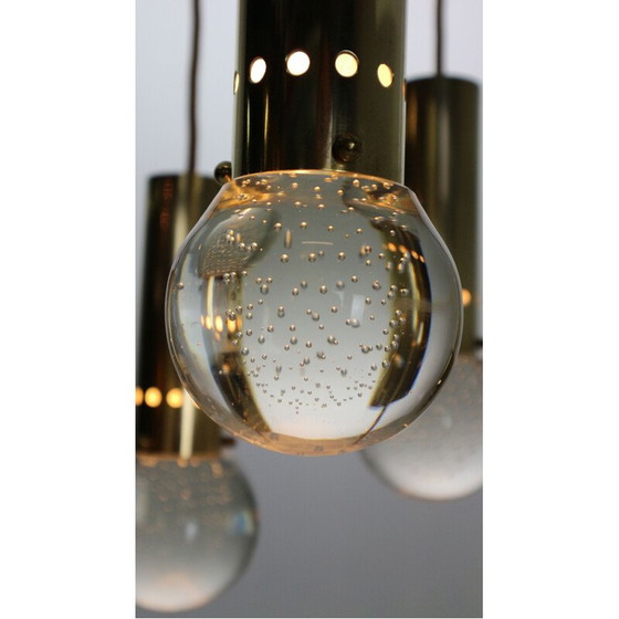 Image 1 of Vintage brass bubble lamp by Gino Sarfatti for Arteluce, Italy 1950