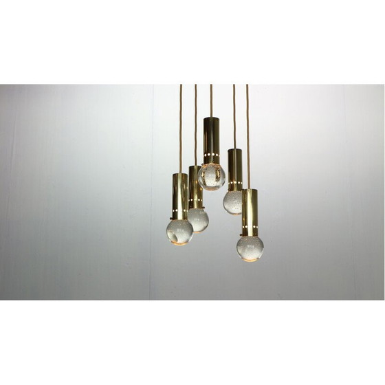 Image 1 of Vintage brass bubble lamp by Gino Sarfatti for Arteluce, Italy 1950