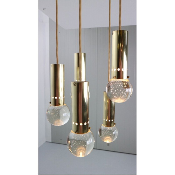 Image 1 of Vintage brass bubble lamp by Gino Sarfatti for Arteluce, Italy 1950