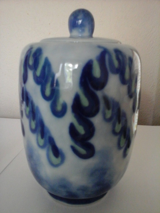 Image 1 of Vaso Art Déco in porcellana di Limoges di Camille Tharaud 15 cm 