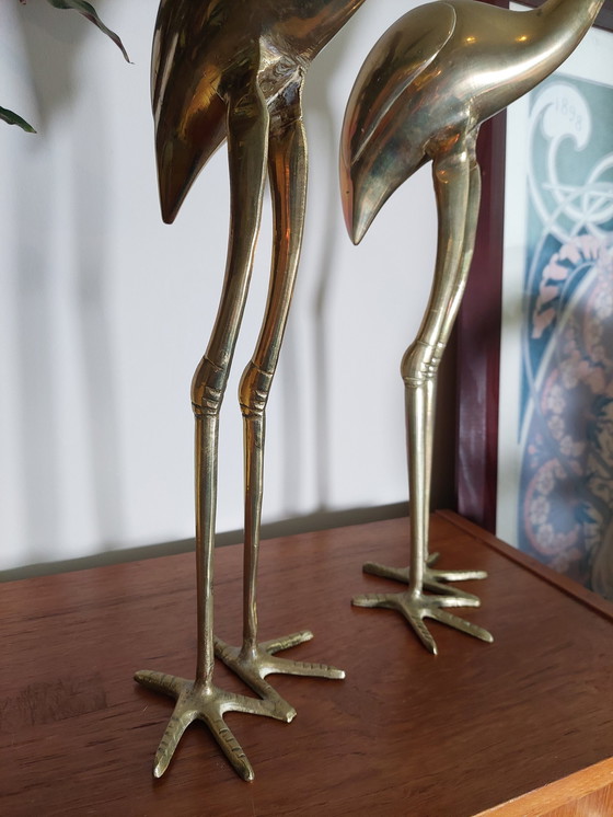 Image 1 of Set of Brass Cranes