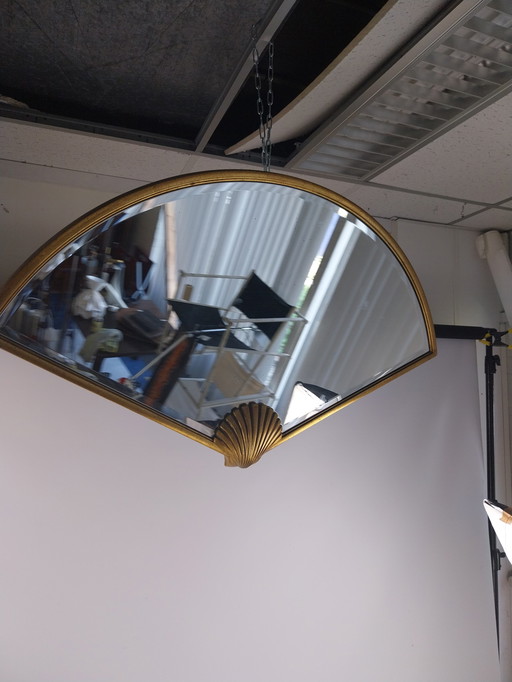 De Knudt mirror 1970's gilded shell motif 9