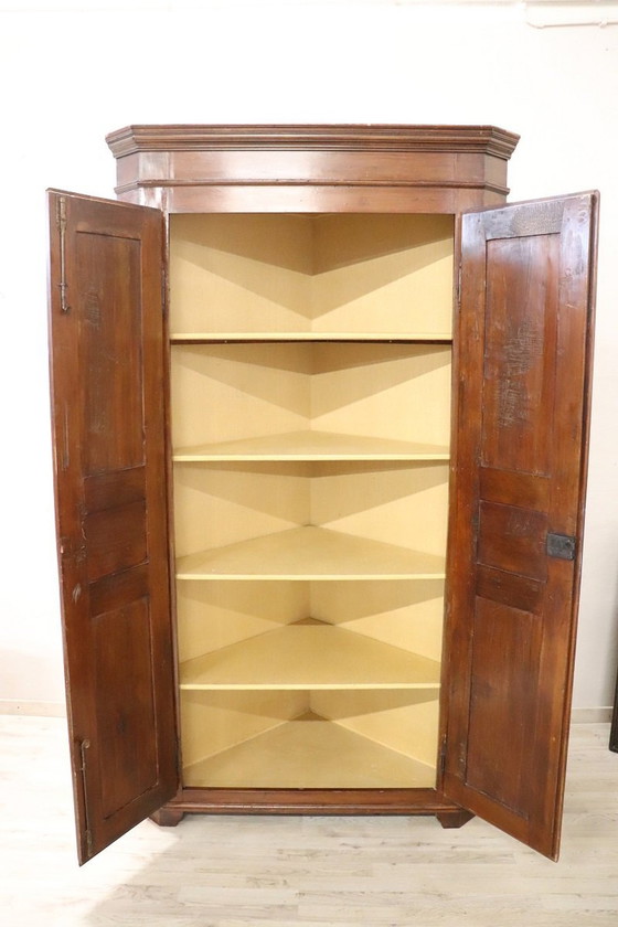 Image 1 of Wooden Corner Cabinet, Early 20Th Century