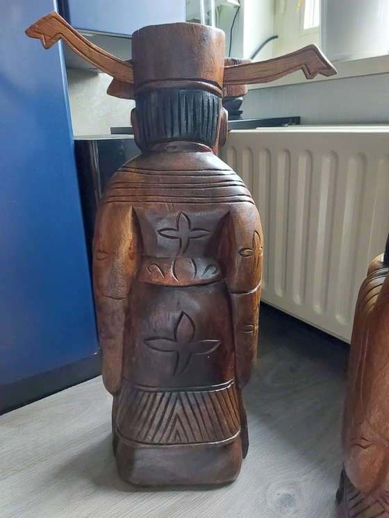 Image 1 of Large Wooden Statues