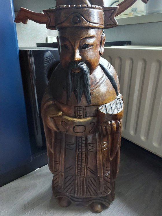 Image 1 of Large Wooden Statues