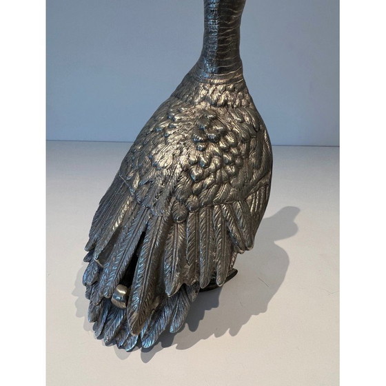 Image 1 of Vintage silver-plated bronze duck, 1970