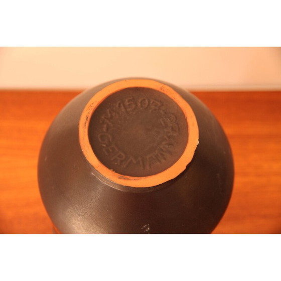 Image 1 of Vintage glazed ceramic vase with handle, Germany