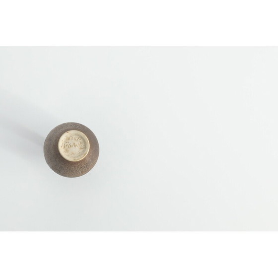 Image 1 of Set of 4 vintage brown stoneware vases by Gunnar Borg for Höganäs Ceramics, Sweden 1960