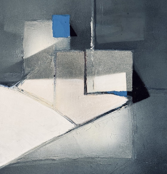 Image 1 of Odette Collon ( 1926-2013 ) Magnificent Abstract Painting On Canvas