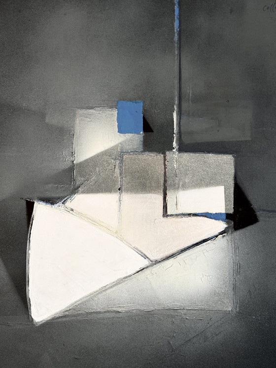 Image 1 of Odette Collon ( 1926-2013 ) Magnificent Abstract Painting On Canvas