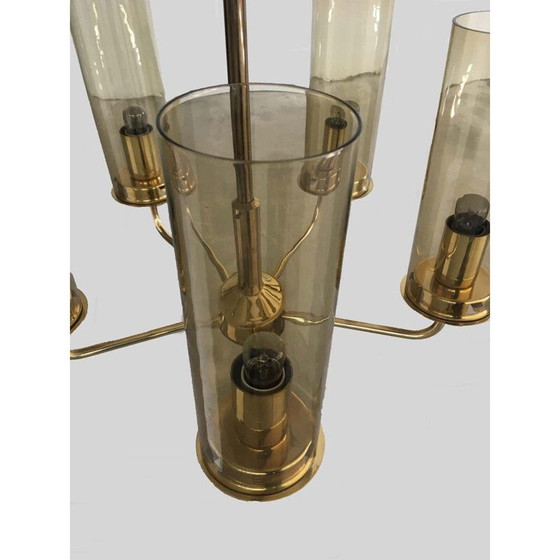 Image 1 of Lampadario vintage in ottone di AB Markaryd, Svezia 1970