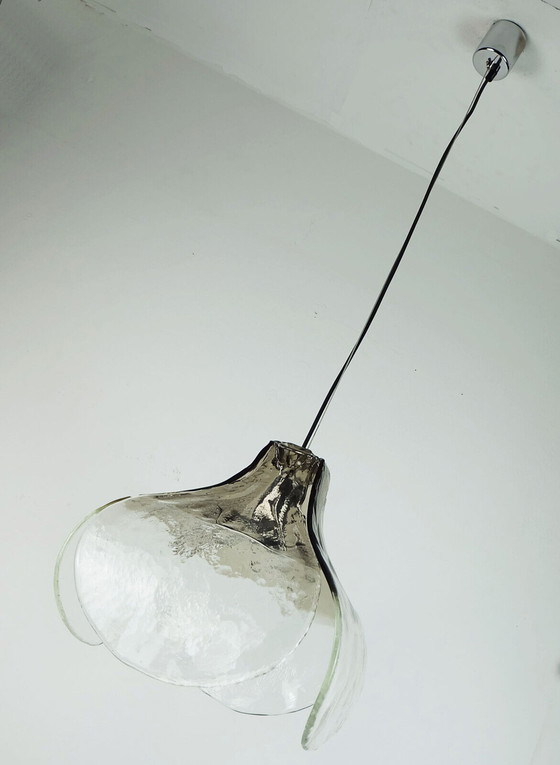 Image 1 of verre à glace LUMIÈRE PENDANTE carlo nason mazzega murano 1970