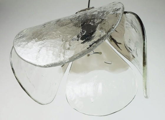 Image 1 of verre à glace LUMIÈRE PENDANTE carlo nason mazzega murano 1970