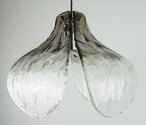 Image 1 of verre à glace LUMIÈRE PENDANTE carlo nason mazzega murano 1970