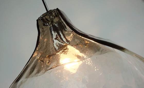 Image 1 of verre à glace LUMIÈRE PENDANTE carlo nason mazzega murano 1970