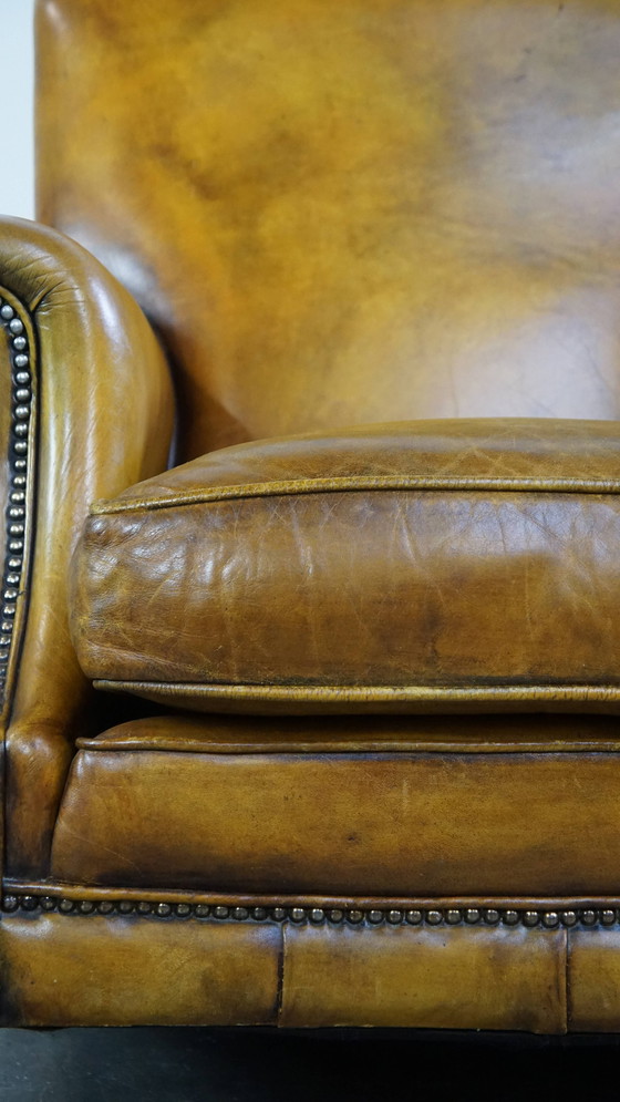 Image 1 of Yellow Large Beef Leather Armchair