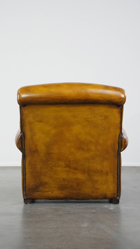 Image 1 of Yellow Large Beef Leather Armchair