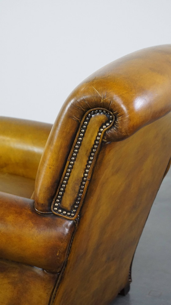 Image 1 of Yellow Large Beef Leather Armchair