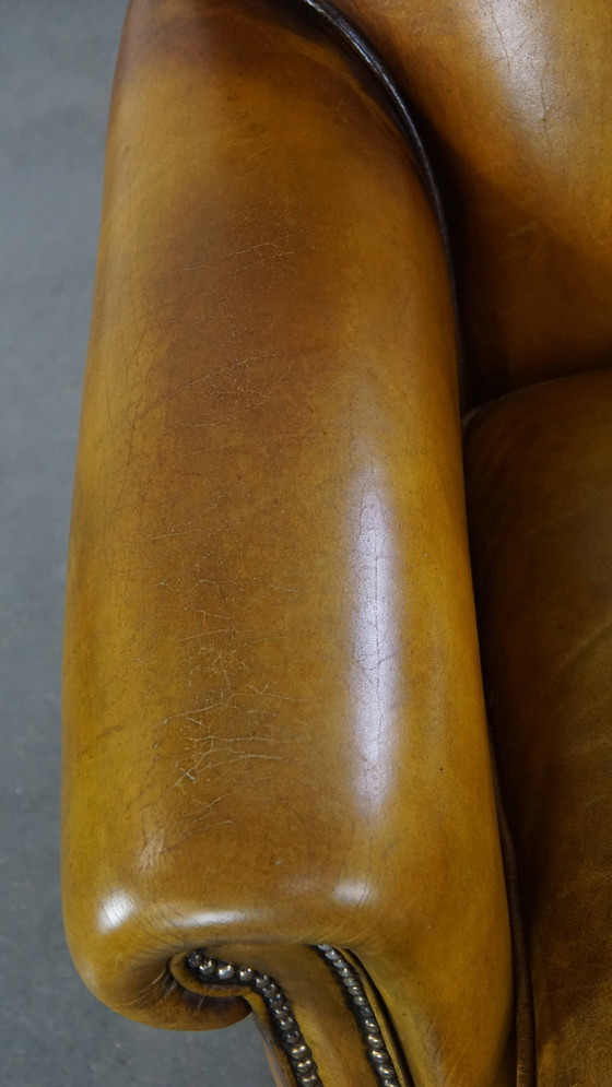 Image 1 of Yellow Large Beef Leather Armchair