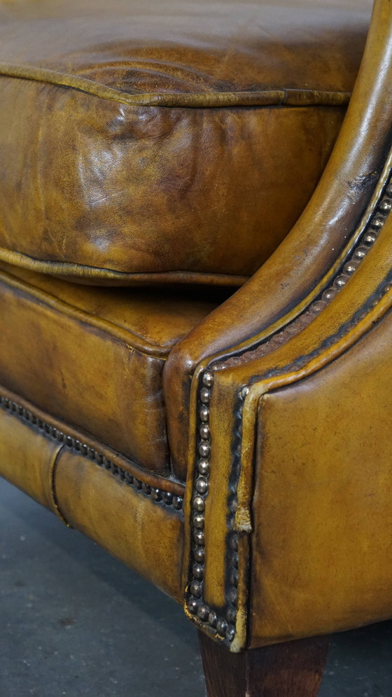 Image 1 of Yellow Large Beef Leather Armchair