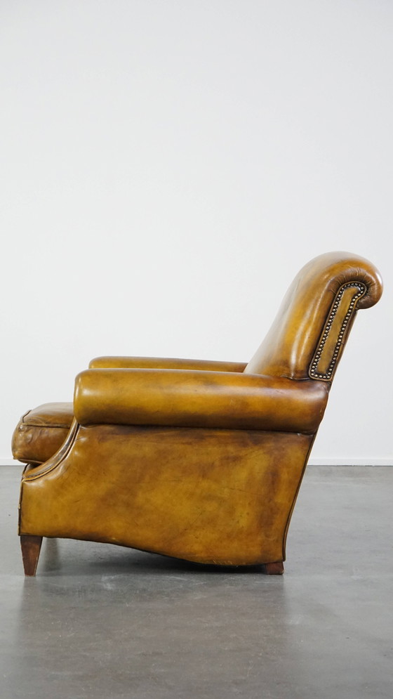 Image 1 of Yellow Large Beef Leather Armchair