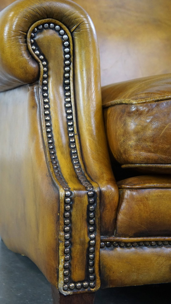 Image 1 of Yellow Large Beef Leather Armchair